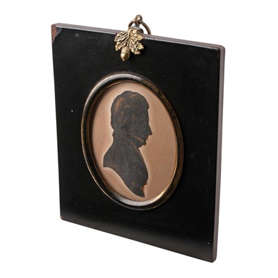 Lot 164 - Three early 19th Century silhouettes; and a pair of Victorian 'Daguerreotype' photographs