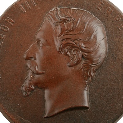 Lot 175 - Eight mid-19th Century French Bois Durci medallions