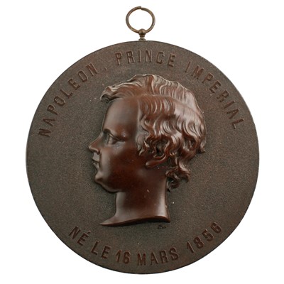 Lot 175 - Eight mid-19th Century French Bois Durci medallions