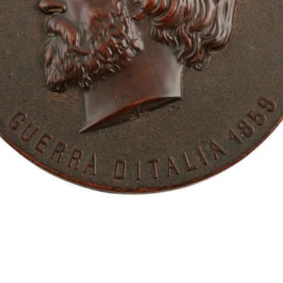 Lot 175 - Eight mid-19th Century French Bois Durci medallions
