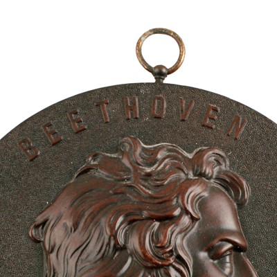 Lot 175 - Eight mid-19th Century French Bois Durci medallions