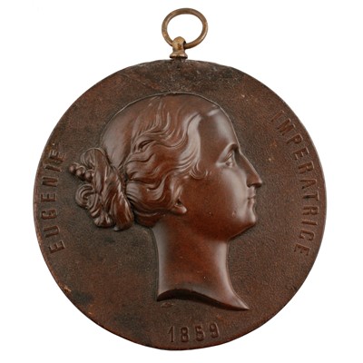 Lot 175 - Eight mid-19th Century French Bois Durci medallions