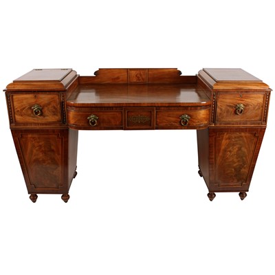 Lot 36 - A Regency mahogany pedestal sideboard