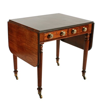 Lot 1498 - A late Georgian mahogany two-drawer Gillows-style sofa table