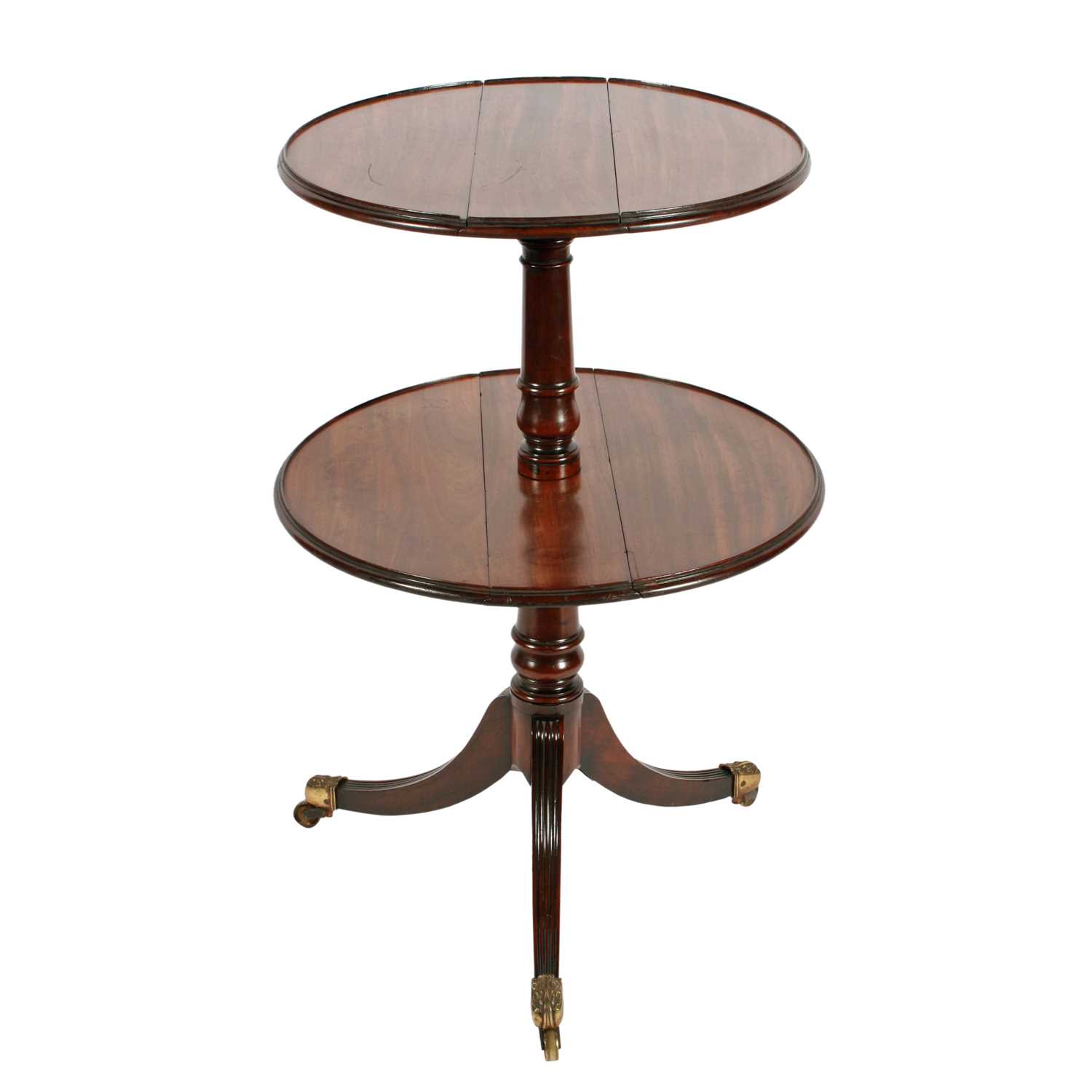Lot 83 - A Regency mahogany two-tier drop leaf dumb waiter
