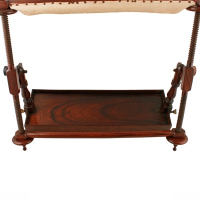 Lot 181 - A Victorian turned rosewood 'Treen' needlework/tapestry frame