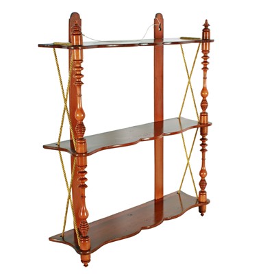 Lot 364 - A set of Victorian satin birch wall shelves