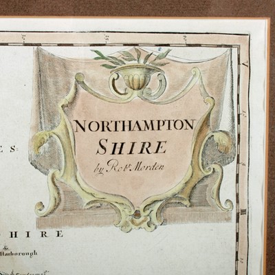 Lot 133 - An early 18th Century map by Robert Morden of Northamptonshire