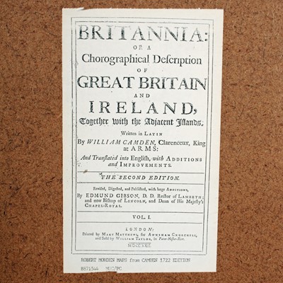 Lot 133 - An early 18th Century map by Robert Morden of Northamptonshire