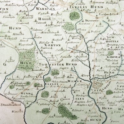 Lot 133 - An early 18th Century map by Robert Morden of Northamptonshire