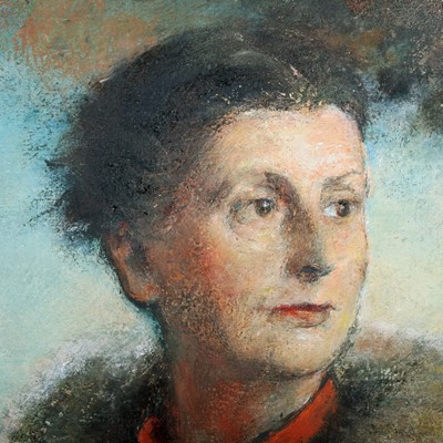 Lot 150 - Henry John Lintott - A portrait is of a lady in a fur or wool jacket | oil