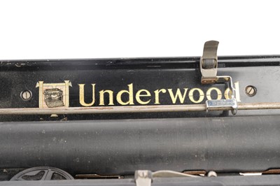 Lot 184 - An early 20th Century cast metal Underwood Standard typewriter