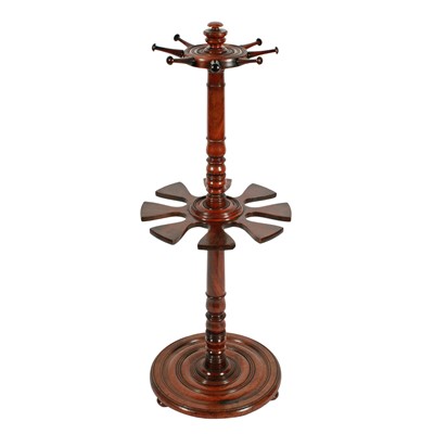 Lot 367 - A rare late Georgian mahogany revolving boot and whip stand