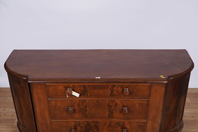 Lot 4 - A Victorian mahogany breakfront sideboard; and a Georgian mahogany Pembroke table