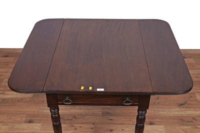 Lot 4 - A Victorian mahogany breakfront sideboard; and a Georgian mahogany Pembroke table