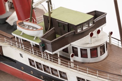 Lot 678 - A hand-built remote control scale model of a paddle steamboat