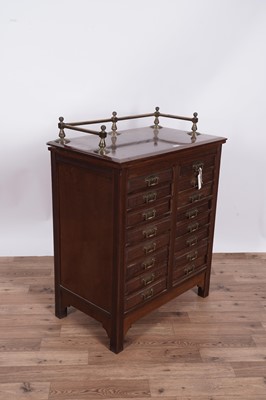 Lot 90 - A set of mid-20th Century mahogany filing/specimen drawers