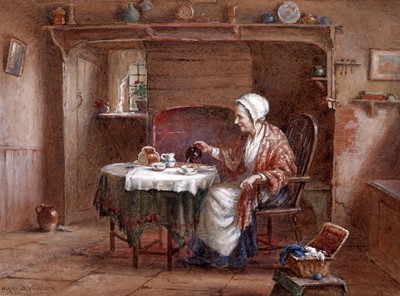 Lot 51 - William Kay Blacklock - Time for Tea | watercolour