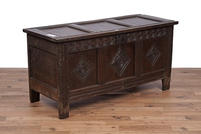 Lot 8 - An oak coffer, late 17th/18th Century