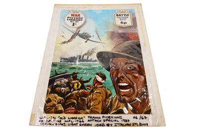 Lot 12B - Original painted artwork for Fleetway’s Battle Picture Library No. 768 ‘Old Warrior’