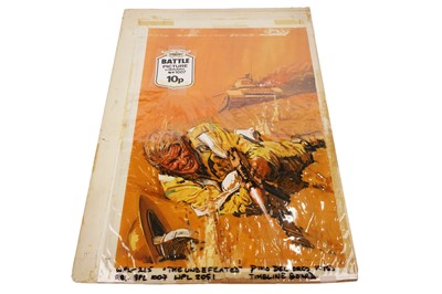 Lot 12 - Original painted artwork for Fleetway’s Battle Picture Library No. 1007 ‘The Undefeated’