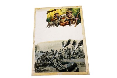 Lot 137 - Original painted artwork for Fleetway’s Battle Picture Library No. 1400 ‘Mortar Position’