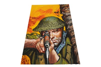 Lot 548 - Original painted artwork for Fleetway’s War Picture Library No. 94 ‘Railway of Death’