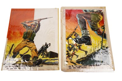 Lot 140 - Original painted artwork for Fleetway’s War Picture Library No. 85 "Break Through"; and another