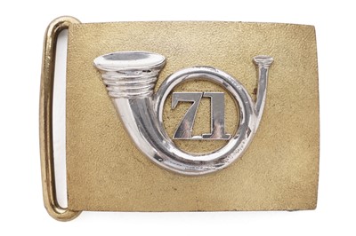 Lot 242 - Victorian 71st (Highland) Regiment of Foot Officers waist or dirk belt plate