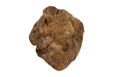Lot 738 - A carved wooden figure of Christ; another wooden carving of a face