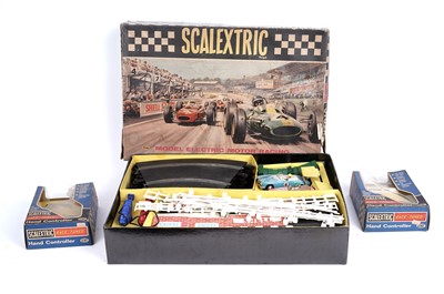 Lot 198 - A Scalextric 50 Set 50’s Model Electric Motor Racing Game; and other items