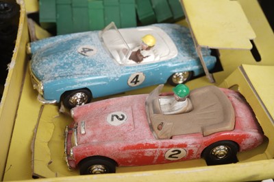 Lot 198 - A Scalextric 50 Set 50’s Model Electric Motor Racing Game; and other items