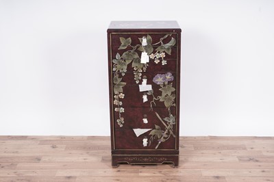 Lot 99 - An Oriental lacquered chest of drawers