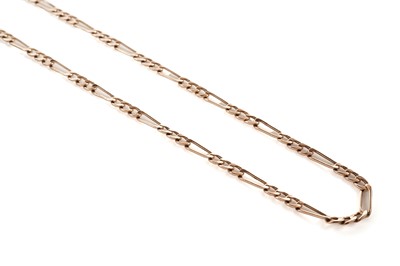 Lot 94 - A 9ct rose gold fancy link chain necklace