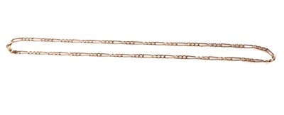 Lot 94 - A 9ct rose gold fancy link chain necklace