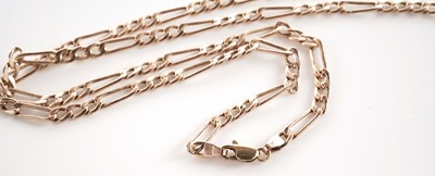 Lot 94 - A 9ct rose gold fancy link chain necklace