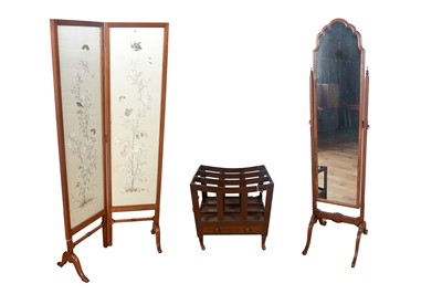 Lot 10 - An Edwardian mahogany divide; and other items