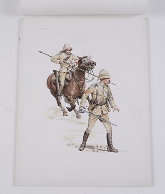 Lot 5 - Douglas N Anderson | Watercolour drawing | Private Byrne mounted in full campaign kit