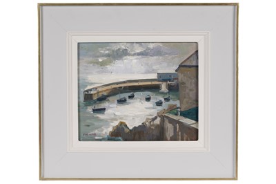 Lot 957 - Eric Ward - Coverack Harbour, Cornwall | oil