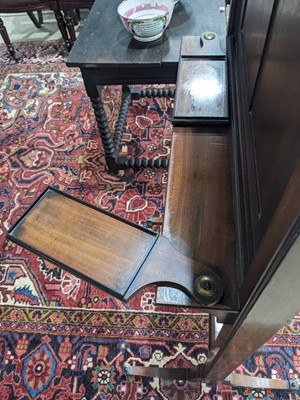 Lot 1403 - A Regency mahogany cheval mirror