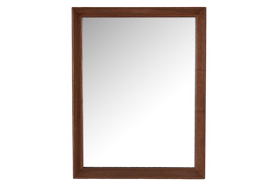 Lot 208 - A rectangular teak framed mirror