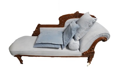 Lot 85 - A Victorian mahogany chaise longue