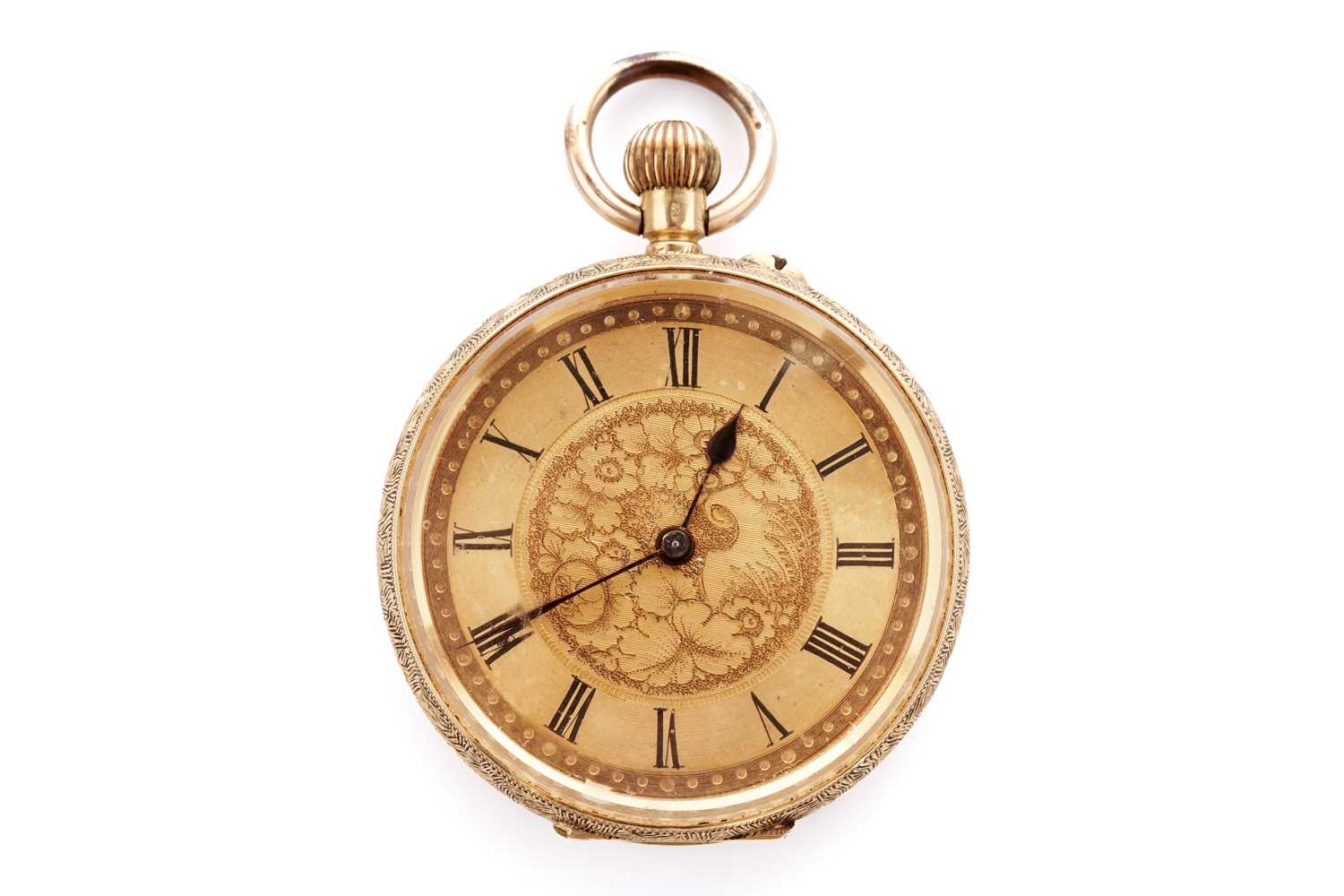 Lot 6 - A 19th Century Swiss yellow gold fob watch