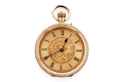 Lot 6 - A 19th Century Swiss yellow gold fob watch