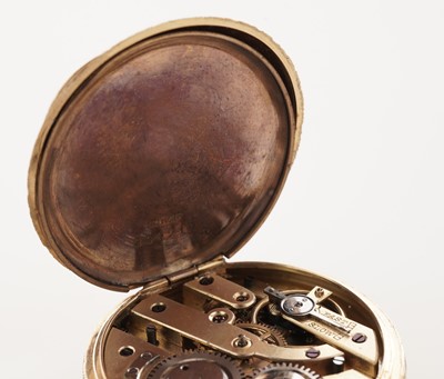 Lot 6 - A 19th Century Swiss yellow gold fob watch