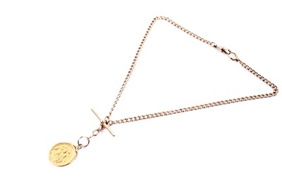 Lot 79 - A 9ct yellow gold Albert watch chain or necklace