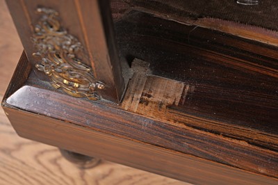 Lot 100 - A Victorian inlaid walnut and brass mounted pier cabinet