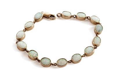 Lot 67 - A synthetic opal bracelet