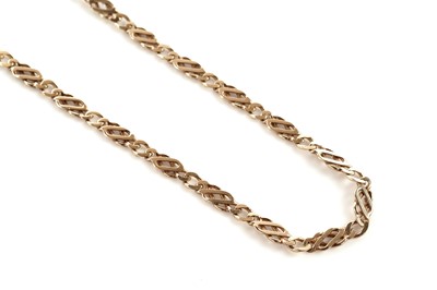 Lot 96 - A 9ct yellow gold fancy link chain necklace