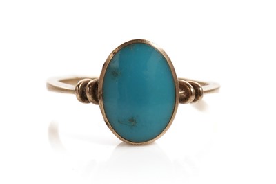 Lot 174 - A turquoise single stone ring